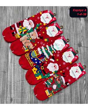 Женские Новогодние носочки Состав хлопок Размер 36-41 В упаковке 10пар