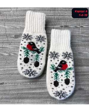 Женские варежки Вязаные овечья шерсть