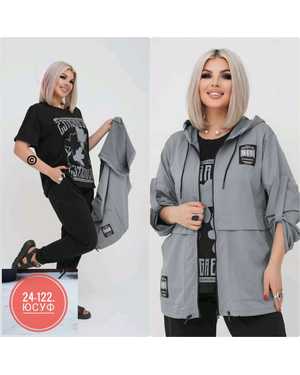 ЖЕНСКИЙ КОСТЮМ ТКАНЬ ДВУНИТКА И ПЛАЩОВКА