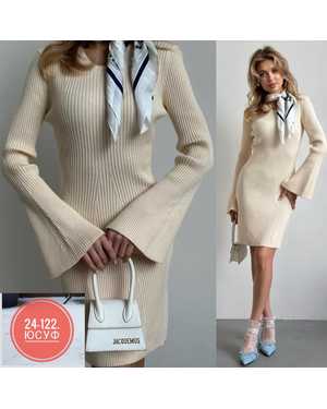 ПЛАТЬЕ ТКАНЬ МАШИННАЯ ВЯЗКА, 70% ШЕРСТЬ, 30% АКРИЛ