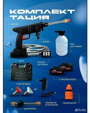 Мойка высокого давления аккумуляторная для автомобиля
