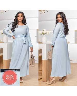 ПЛАТЬЕ ТКАНЬ ПЛИССИРОВАННАЯ ТКАНЬ С ЛЁГКИМ БЛЕСКОМ