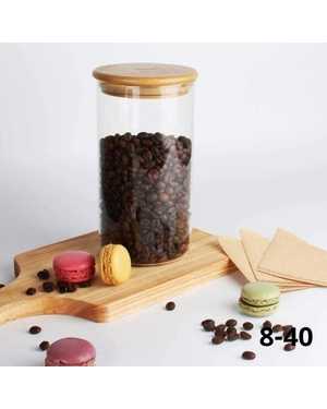 Банка с бамбуковой крышкой 900мл