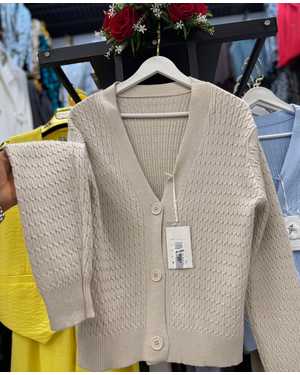 КАРДИГАН ТКАНЬ КАШЕМИР ВЯЗАННЫЙ