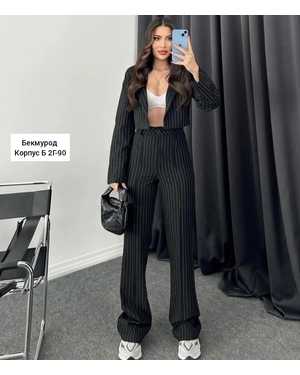 ЖЕНСКИЙ КОСТЮМ ДВОЙКА В РАЗМЕР ТКАНЬ МОСКВА ПОЛОСКА