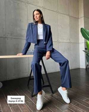 ЖЕНСКИЙ КОСТЮМ ДВОЙКА В РАЗМЕР ТКАНЬ МОСКВА ПОЛОСКА