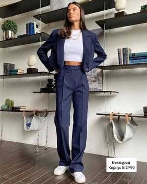 ЖЕНСКИЙ КОСТЮМ ДВОЙКА В РАЗМЕР ТКАНЬ МОСКВА ПОЛОСКА