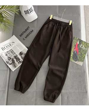 БРЮКИ В РАЗМЕР ТКАНЬ ВЕЛЬВЕТ С ТЕПЛИМ МЕХОМ