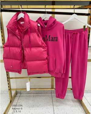 Женский Костюм тройка Утеплённый на флис Фабричный Китай