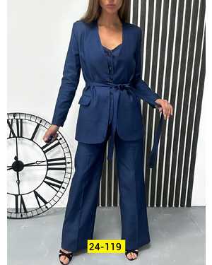 ЖЕНСКИЙ КОСТЮМ ТРОЙКА ТКАНЬ ДЖИНС