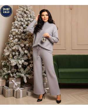 ЖЕНСКИЙ КОСТЮМ ДВОЙКА ТКАНЬ КАШЕМИР ВЯЗКА