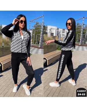 ЖЕНСКИЙ КОСТЮМ ДВОЙКА ТКАНЬ ТРИКОТАЖ