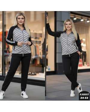 ЖЕНСКИЙ КОСТЮМ ДВОЙКА ТКАНЬ ТРИКОТАЖ