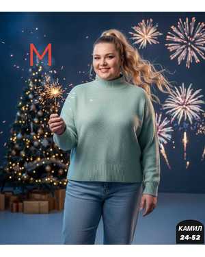 СВИТЕР ТКАНЬ КАШЕМИР ВЯЗАНЫЙ