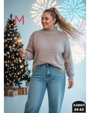 СВИТЕР ТКАНЬ КАШЕМИР ВЯЗАНЫЙ