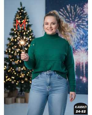 СВИТЕР ТКАНЬ КАШЕМИР ВЯЗАНЫЙ