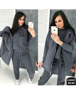 ЖЕНСКИЙ КОСТЮМ ТРОЙКА ТКАНЬ ФЛИС