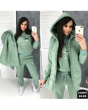 ЖЕНСКИЙ КОСТЮМ ТРОЙКА ТКАНЬ ФЛИС