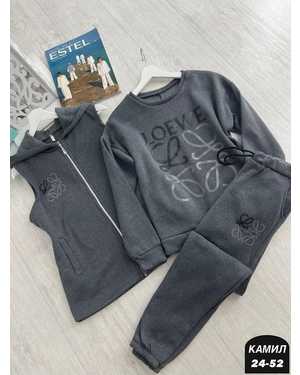 ЖЕНСКИЙ КОСТЮМ ТРОЙКА ТКАНЬ ФЛИС