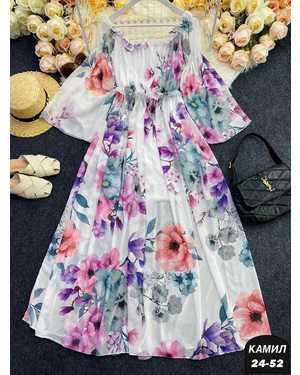 ПЛАТЬЕ ТКАНЬ ШИФОН С ПОДКЛАДОМ