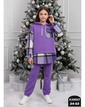 ДЕТСКИЙ КОСТЮМ ДВОЙКА ТКАНЬ ФЛИС С НАЧЁСОМ + БАЙКА