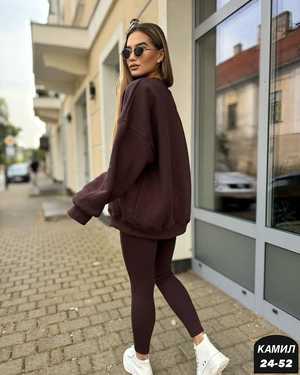 ЖЕНСКИЙ КОСТЮМ ТКАНЬ ТРЕХНИТКА НА ФЛИСЕ, КАШЕМИРОВАЯ ЛАПША