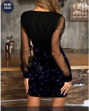 ПЛАТЬЕ В РАЗМЕР ТКАНЬ ВЕЛЮР С ПАЙЕТКАМИ