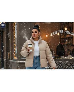 КУРТКА ТКАНЬ ЭКО КОЖА НАПОЛНИТЕЛЬ СИНТЕПОН