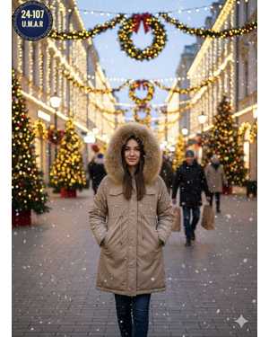 УТЕПЛЁННЫЙ КУРТКА ТКАНЬ ХОЛОФАЙБЕР