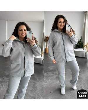 ЖЕНСКИЙ КОСТЮМ ДВОЙКА ТКАНЬ ФЛИС + БАРАШКА