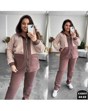 ЖЕНСКИЙ КОСТЮМ ДВОЙКА ТКАНЬ ФЛИС + БАРАШКА