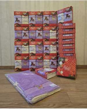 Набор из двух новогодних махровых полотенец. Размер 25/50 см без выбора