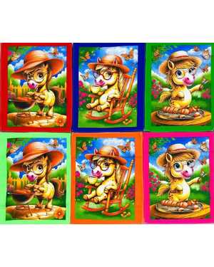 Полотенце с символом нового года. Размер 45/60 см В упаковке 10 шт разные цвета