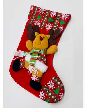 Новогодний сапожок Деда Мороза для подарков и сладостей 