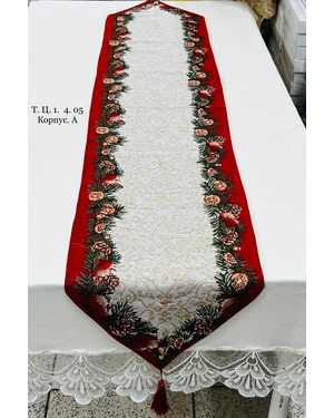 Дорожка новогодняя гобеленовая Размер Размер 35 на 180см