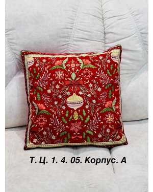 Новогодняя наволочка материал гобеленовая Размер 50 на 50см