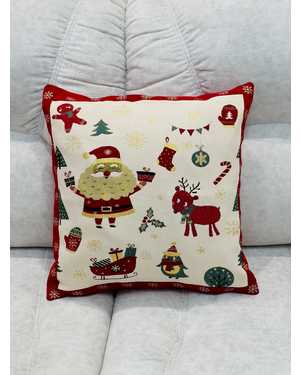 Новогодняя наволочка материал гобеленовая Размер 50 на 50см
