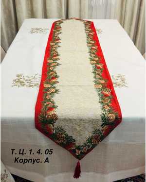 Новогодняя дорожка гобеленовая Размер 35 на 180см