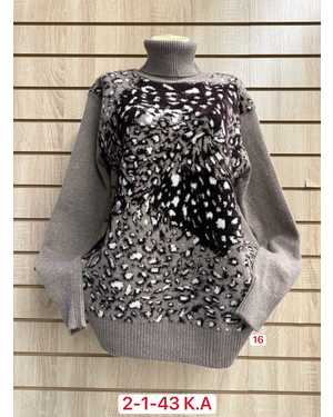 СВИТЕР ТКАНЬ 60 % COTTON, 20% CASHMERE, 10% ANGORA, 10% ELASTANE