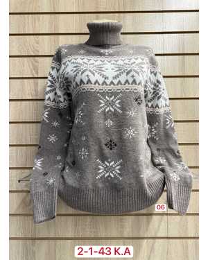 СВИТЕР ТКАНЬ 60% COTTON, 20% CASHMERE, 10% WOOL, 10% ANGORA