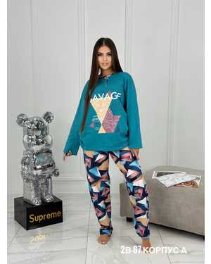 ПИЖАМА В РАЗМЕР ТКАНЬ ХЛОПОК