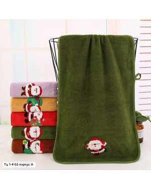 Полотенце новогоднее. Размер: 35*75 см. В упаковке 5шт разные цвета