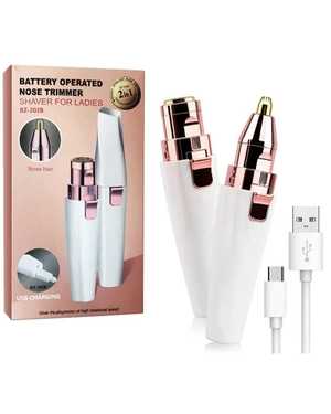 Триммер Geemy GM-3136, розовый, бритье: сухое, насадок - 2 шт, питание - от аккумулятора