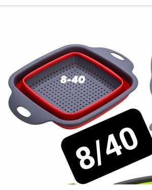 Складной квадратный силиконовый дуршлаг