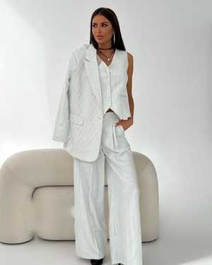 ЖЕНСКИЙ КОСТЮМ ТРОЙКА В РАЗМЕР ТКАНЬ БАРБИ