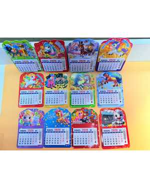 Новогодний Магнит календарь с термометром Размер: 13см*9см В упаковке 50шт разные