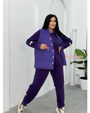 ЖЕНСКИЙ КОСТЮМ ТРОЙКА ТКАНЬ ФЛИС + СИНТЕПОН