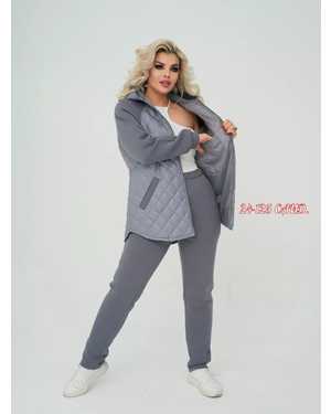 ЖЕНСКИЙ КОСТЮМ ДВОЙКА В РАЗМЕР ТКАНЬ СТЕГАНКА С ПОДКЛАДКОЙ + ФЛИС НАПОЛНИТЕЛЬ СИНТЕПОНОМ