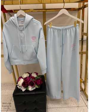 ЖЕНСКИЙ КОСТЮМ ТКАНЬ УТЕПЛЁННЫЙ С НАЧЕСОМ