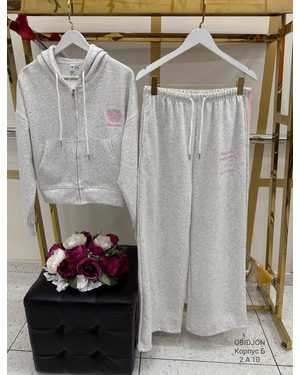 ЖЕНСКИЙ КОСТЮМ ТКАНЬ УТЕПЛЁННЫЙ С НАЧЕСОМ